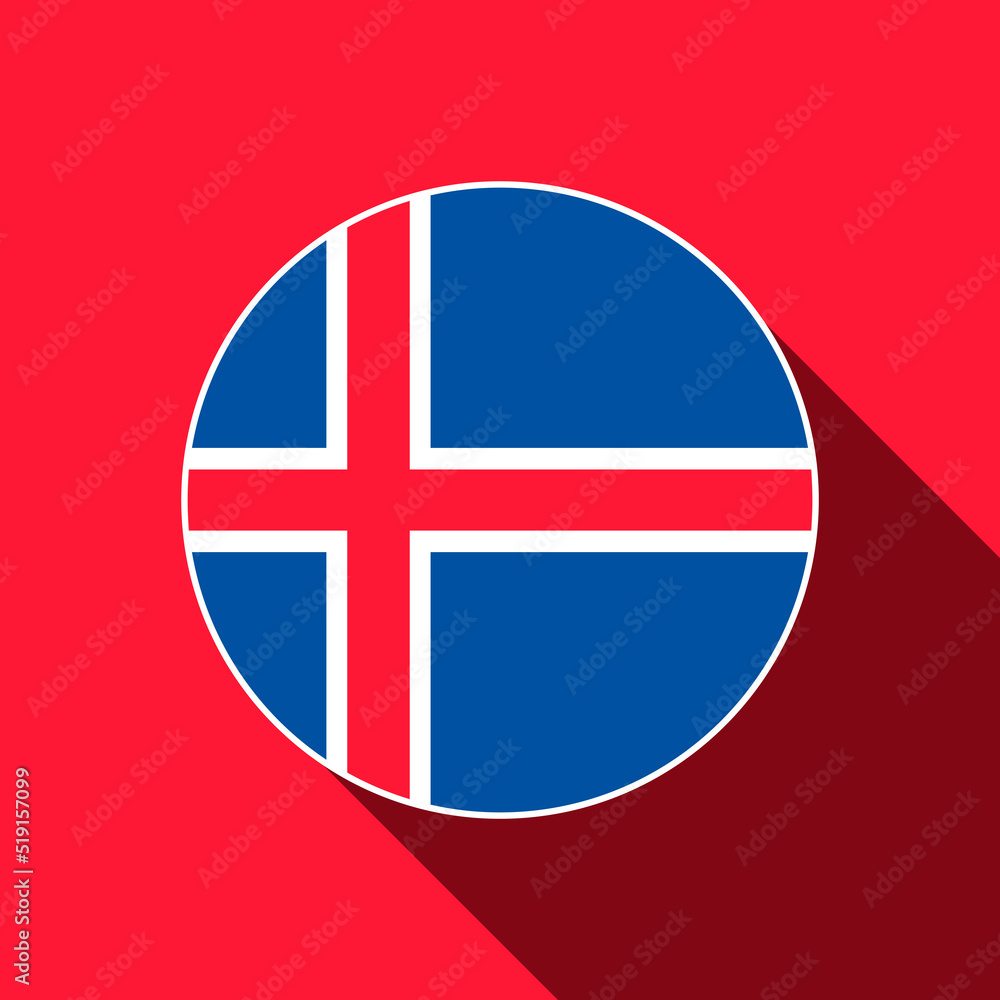 Fototapeta premium Country Iceland. Iceland flag. Vector illustration.