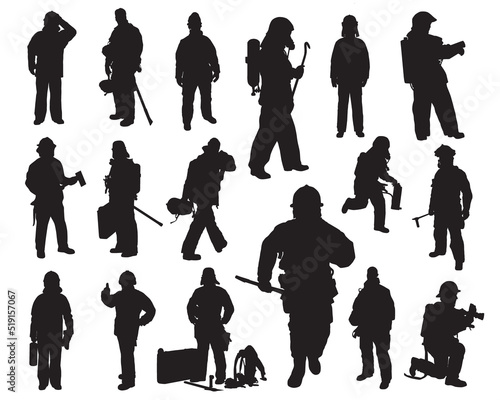 Fireman silhouettes