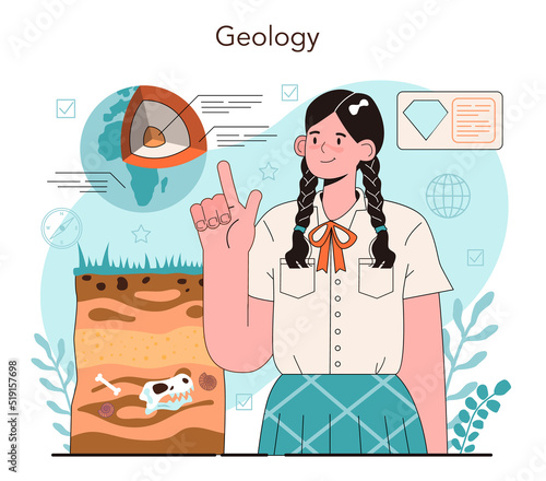 Geography class concept. Students learning the lands and inhabitants