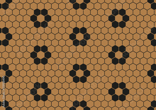 Seamless honeycomb pattern. Vector background hexagonal grid