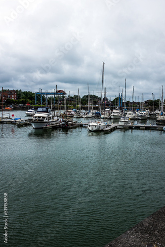 Apartments overlook Preston Marina, Lancashire, UK.