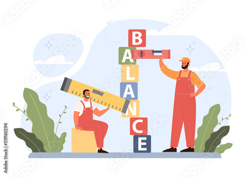 Balance concept. Idea of stability challenge, abstract, business