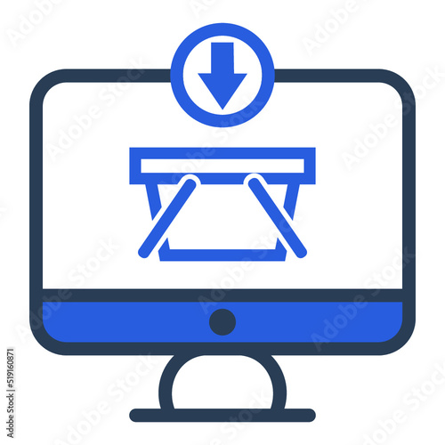 Online, cart, ecommerce icon