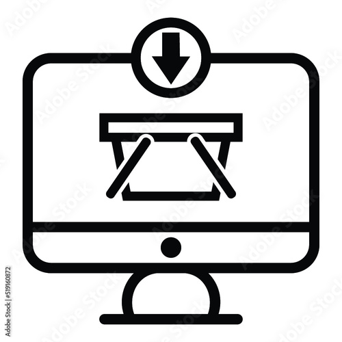 Online, cart, ecommerce icon