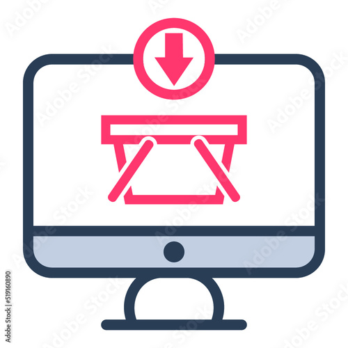 Online, cart, ecommerce icon