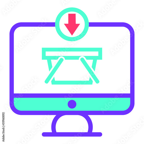 Online, cart, ecommerce icon