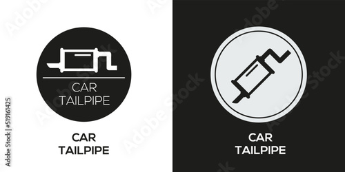 Creative (Car tailpipe) Icon, Vector sign.