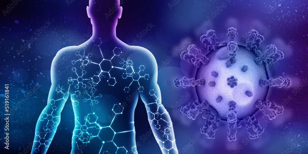 3d rendering Virus bacteria cells background
3d rendering Virus bacteria cells background