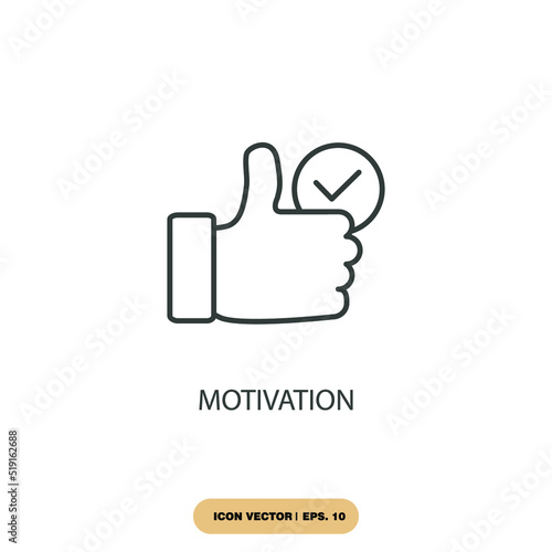 motivation icons symbol vector elements for infographic web