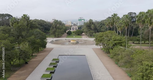 Farroupilha Park in the city of Porto Alegre, seen from a drone, Porto Alegre, RS, Brazil photo