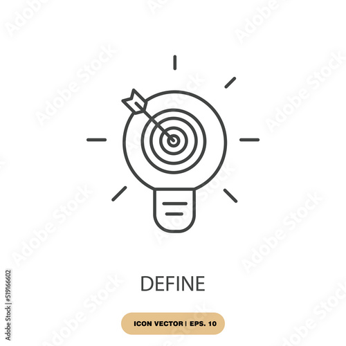 define icons  symbol vector elements for infographic web