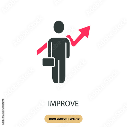 improve icons symbol vector elements for infographic web