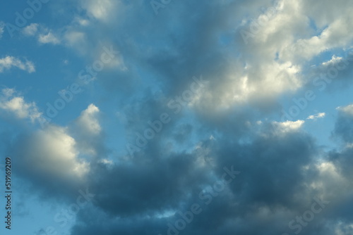 Wallpaper Mural Dark blue evening sky with clouds. Blue hour. Heavenly natural background to overlay on your photos. Torontodigital.ca