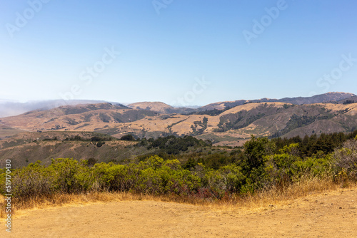 A view on the Pacific ocean and California hills