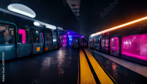 Modern neon background. Und...