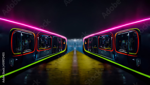 Modern neon background. Und...