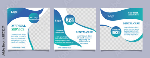 Dentist and health care social media post
