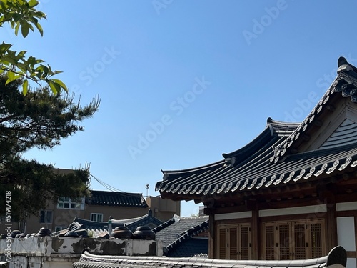 It's a picture of a traditional Korean-style house in Jeaon-Ju