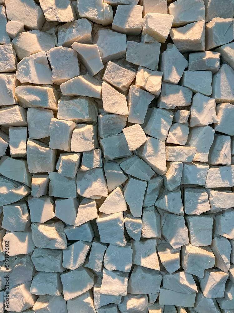 White granite. Several stones. Stone wall. White granite. Several stones. Stone wall.
