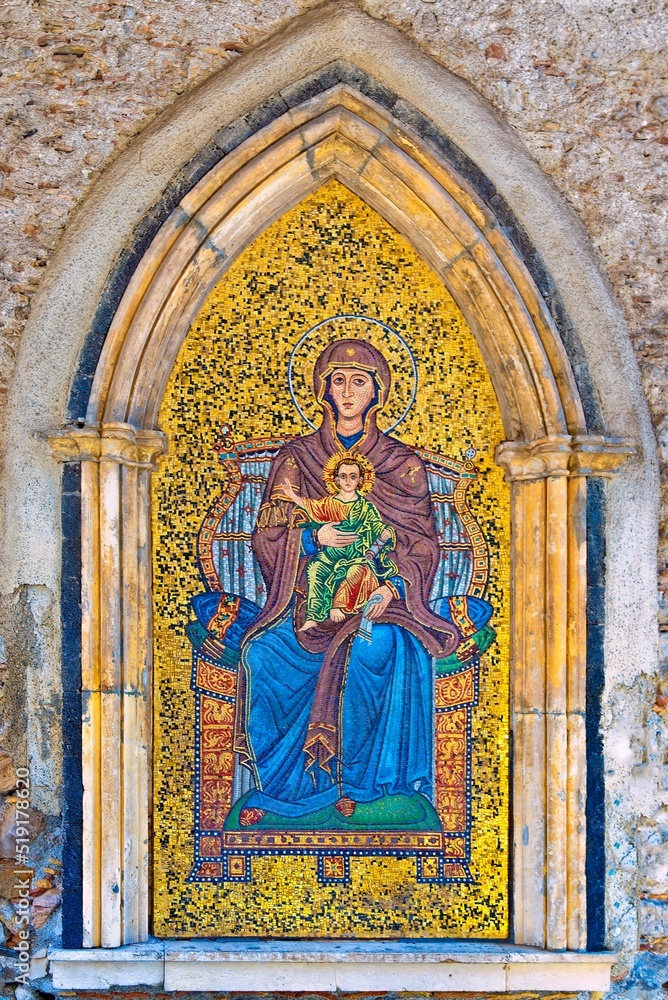 Religious Mosaic in Taormina