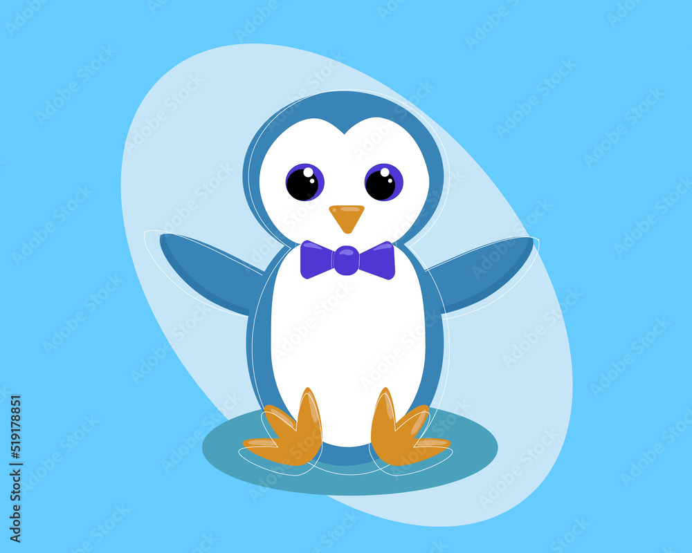 Fototapeta premium Little cute penguin