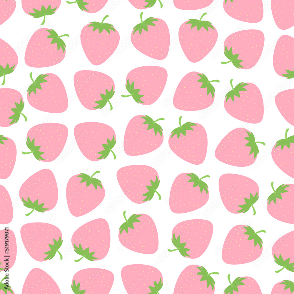 Seamless pattern pink strawberry vector illustration Seamless pattern pink strawberry vector illustration
