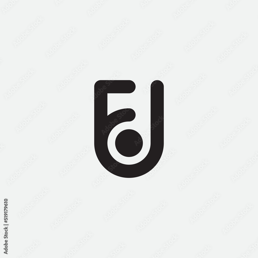 Initial FJ or FD monogram logo template. Initial FJ or FD monogram logo template.