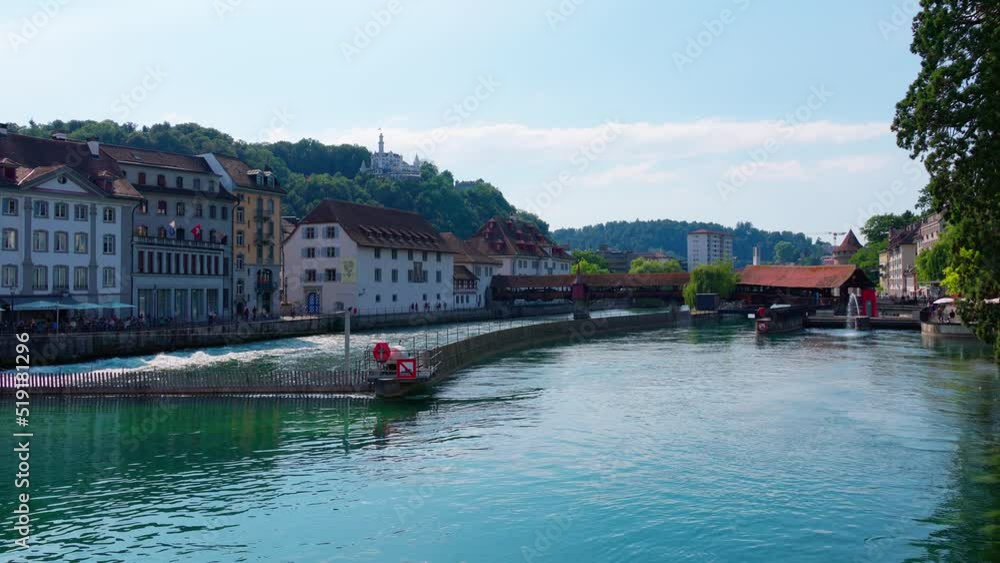 River Reuss in the city of Lucerne River Reuss in the city of Lucerne