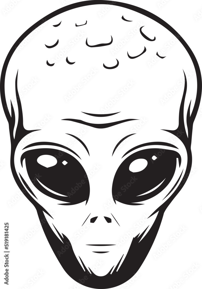 Alien face vector design