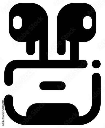 Earbuds Icon Glyph Style