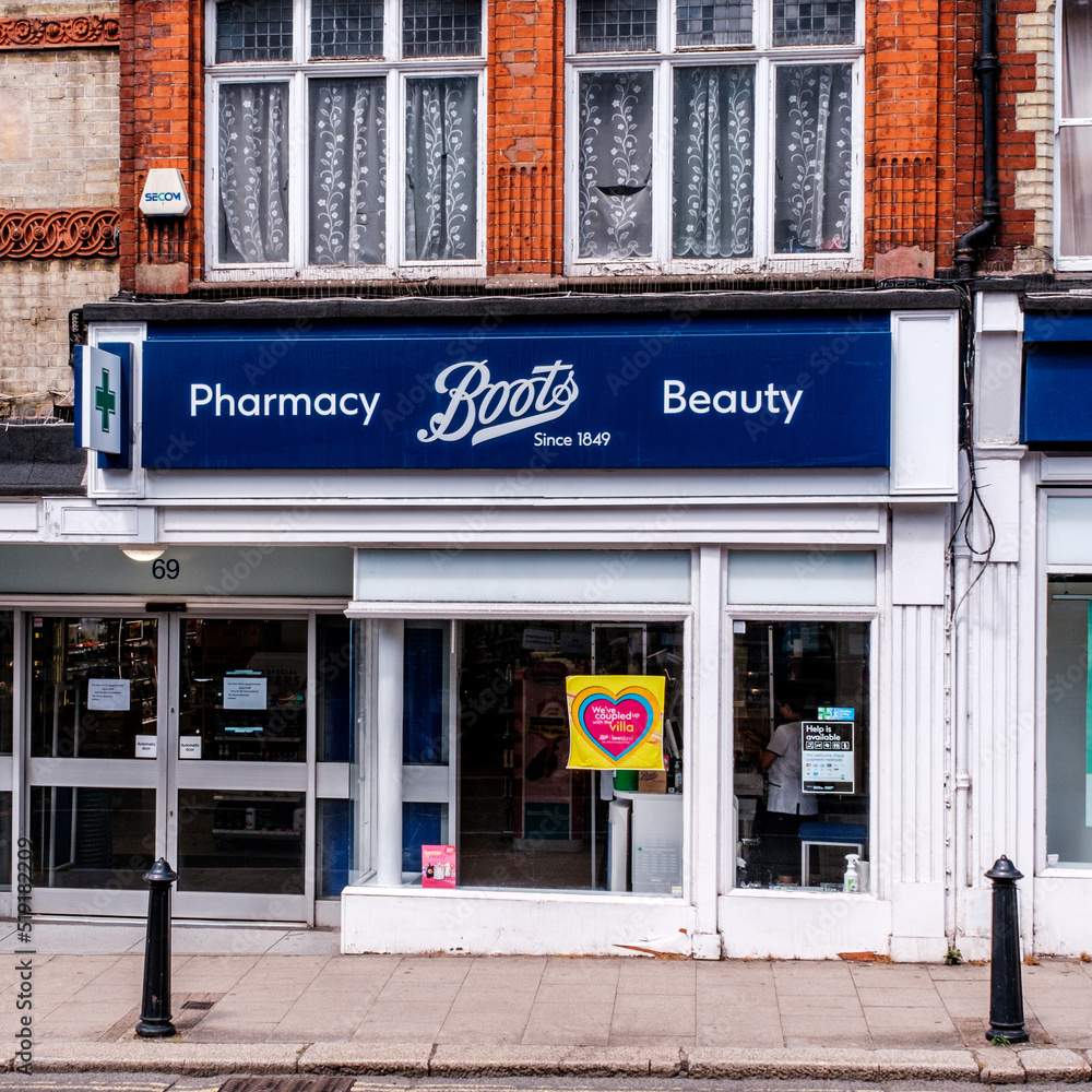 Boots Pharmacy High Street Retail Shop Front Stock Photo | Adobe Stock