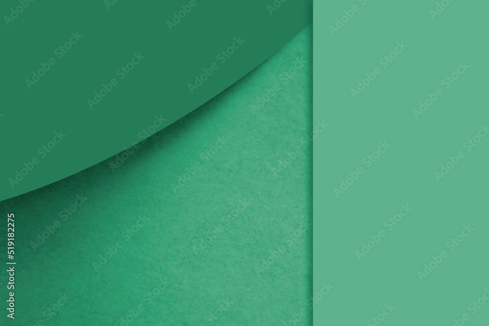Textured and plain blue green sheet papers forming a curve and vertical blank rectangle for creative cover designing Textured and plain blue green sheet papers forming a curve and vertical blank rectangle for creative cover designing