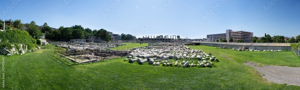 Izmir Agora Open Air Museum. The remains of an ancient Greek and Roman market and city center.