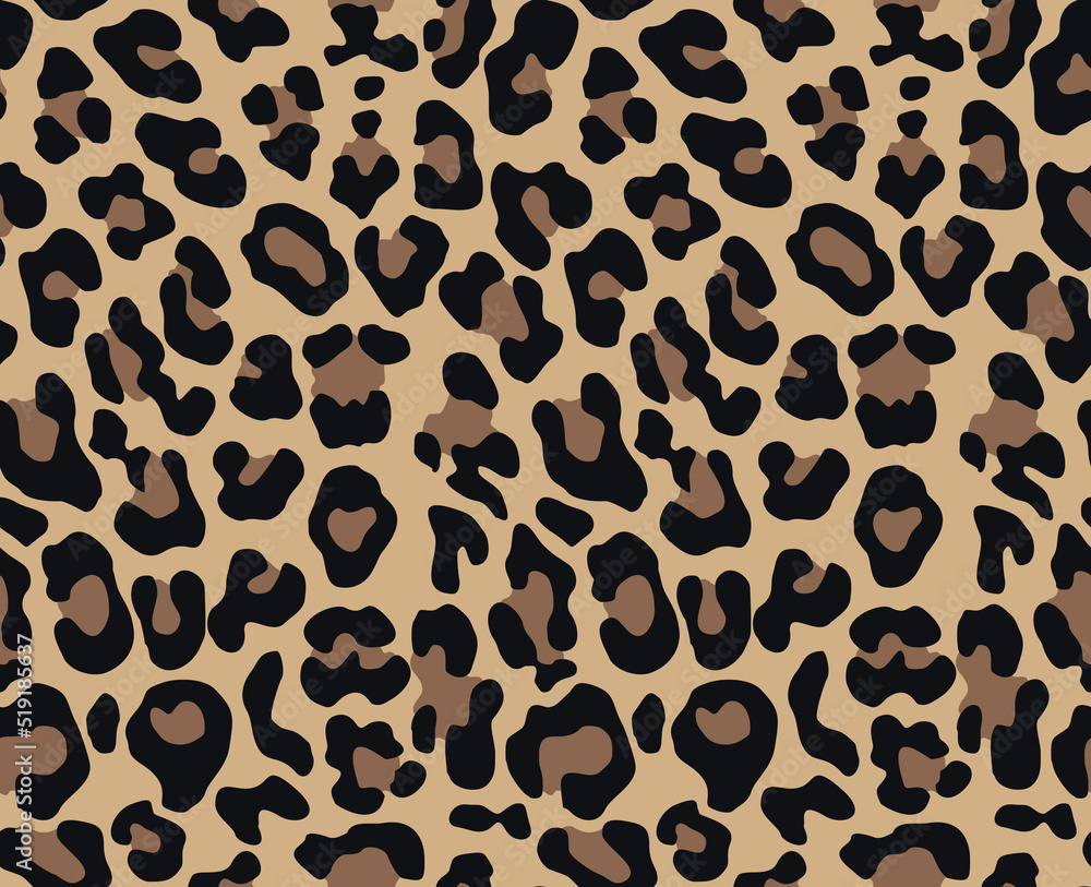 Leopard skin texture endless pattern vector graphic for print.
Leopard skin texture endless pattern vector graphic for print.