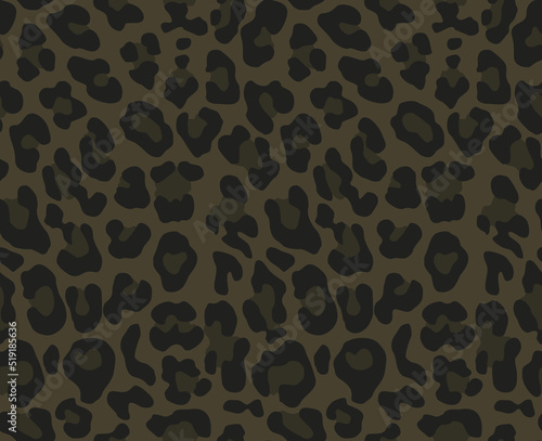  Khaki leopard texture vector print, endless pattern, trendy background for textile