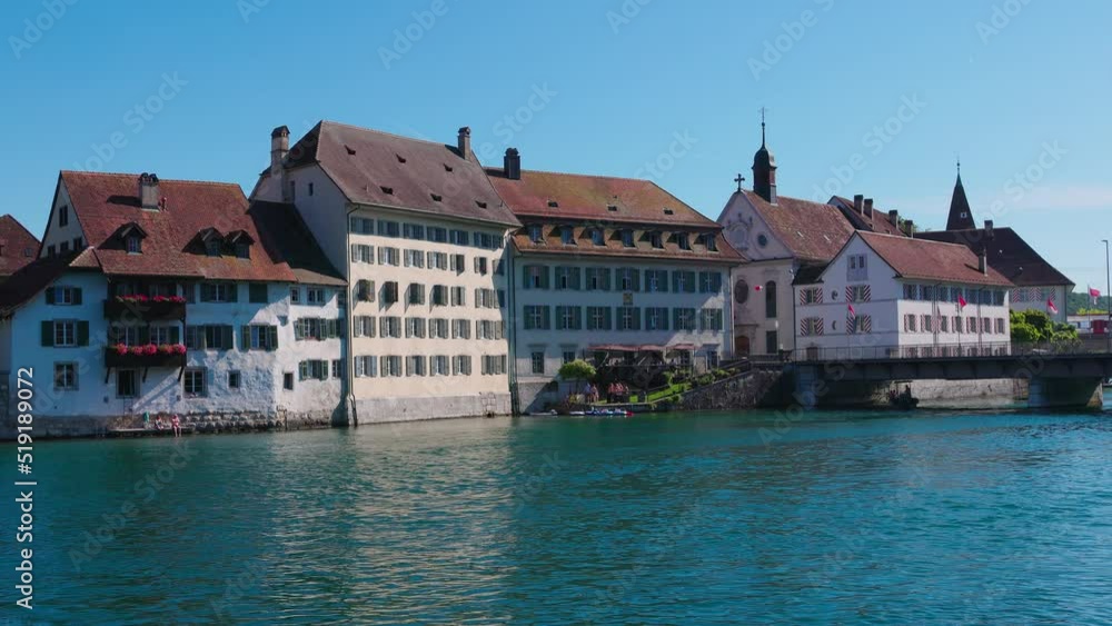 The beautiful Riverside of River Aare in Solothurn The beautiful Riverside of River Aare in Solothurn