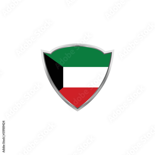 Kuwait flag shield design vector Free Download Kuwait flag shield design vector - GFXLoad