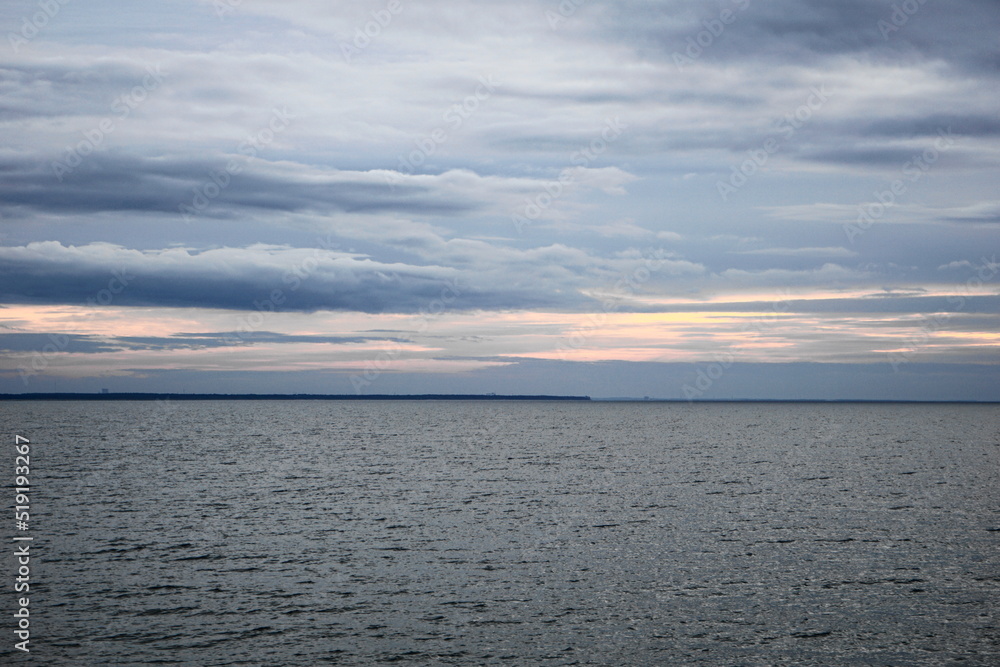 Abenddämmerung in Wustrow, Sonnenuntergang an der Ostsee