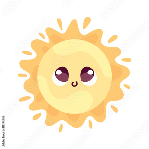 kawaii sun icon