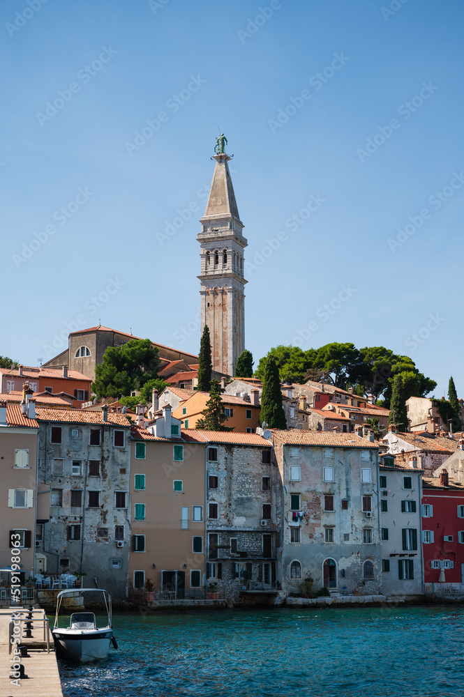 rovinj seen from the pier