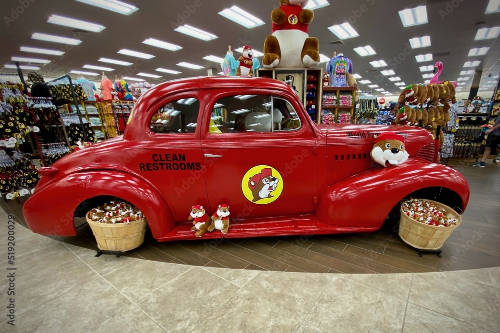 Daytona Beach, Florida Bucee's convenience store and gas station. Bucee's retail products on