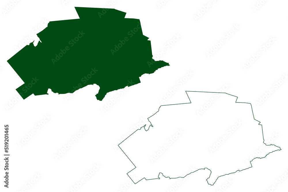 Obraz premium La Cruz municipality (Free and Sovereign State of Chihuahua, Mexico, United Mexican States) map vector illustration, scribble sketch La Cruz map