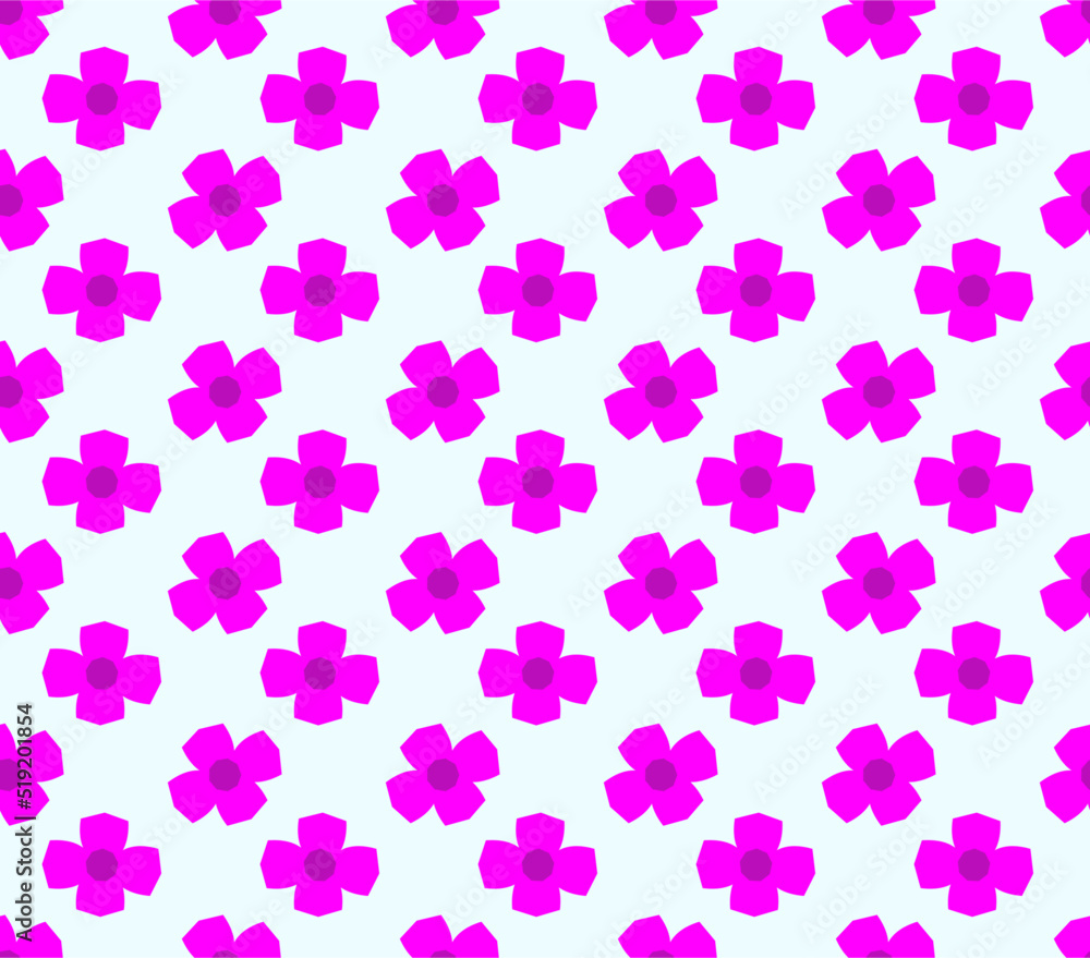 Pattern with bright flowers on a blue background Pattern with bright flowers on a blue background