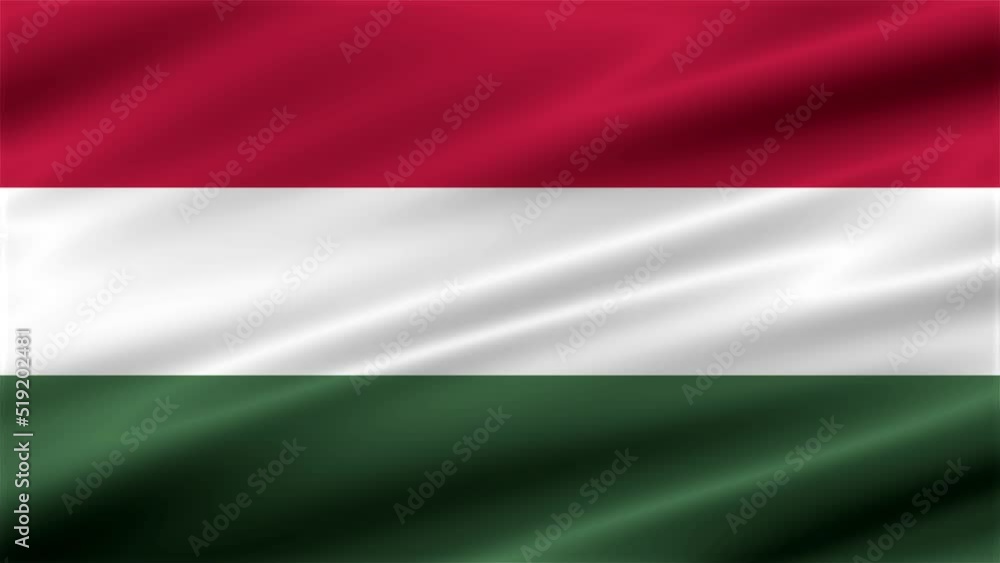Texture background with a waving flag of Hungary. Flag video for design and advertising. 3D-Illustration. 3D-rendering Texture background with a waving flag of Hungary. Flag video for design and advertising. 3D-Illustration. 3D-rendering