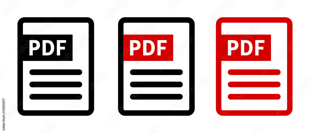 ikona pliku PDF - obrazy, fototapety, plakaty 