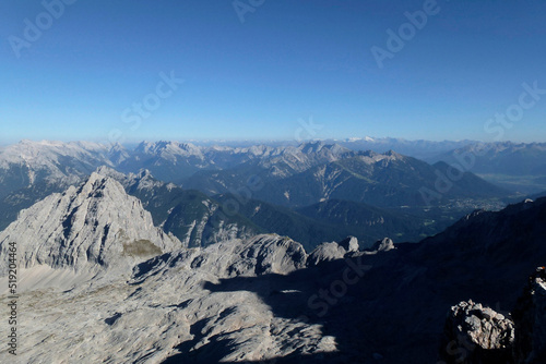 Mountain hiking tour to Partenkirchner Dreitorspitze mountain  Bavaria  Germany