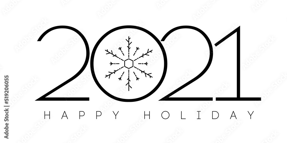 Fototapeta premium 2021 Happy New Year celebration template for layout design, calendar, holiday cover, flyer, brochure, party poster, greeting card, invitation. Luxury festive banner. vector 10 eps