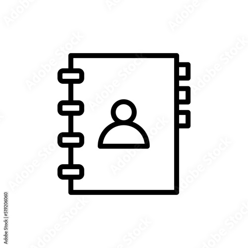 Icono de agenda de contactos. Libreta de contactos