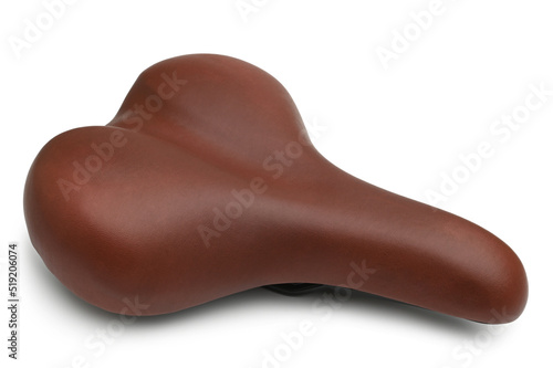 Leather bicycle saddle