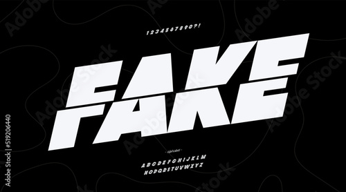 Vector fake font bold style white color modern typography for infographics, motion graphics, video, promotion, decoration, logotype, poster, t shirt, book, animation, banner, game, printing. 10 eps